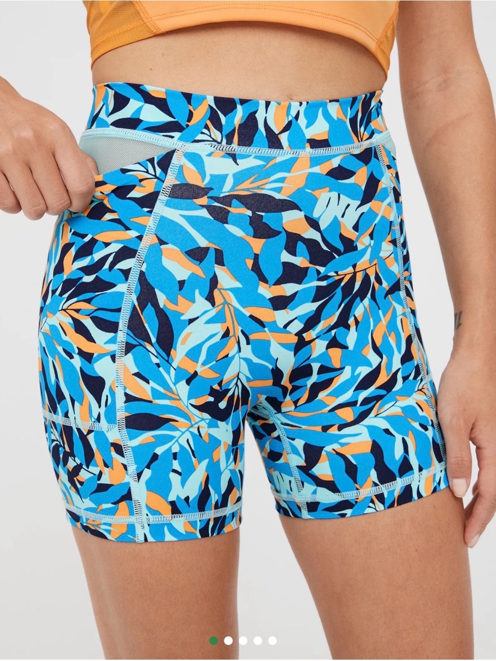 OFFLINE By Aerie Goals Pocket 4" Bike Shorts Elite Blue (S)